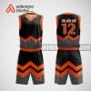 Mẫu đồng phục bóng rổ thiết kế màu cam Sky Mining ABR19