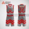 Mẫu đồng phục bóng rổ thiết kế màu đỏ xám BEELINE ABR23