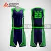Mẫu đồng phục bóng rổ thiết kế màu xanh green park ABR21