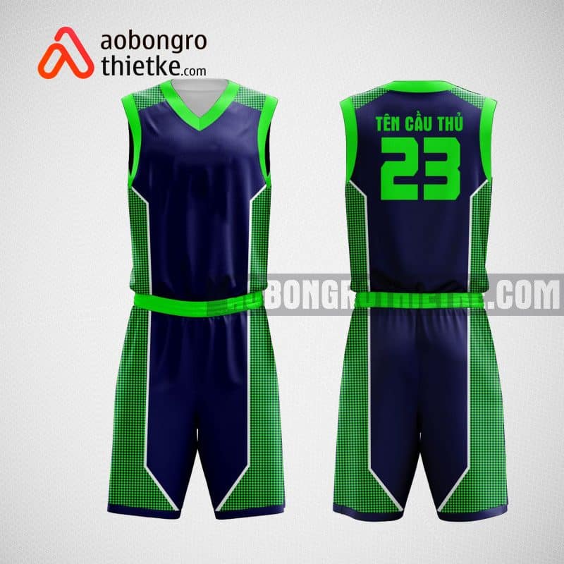 Mẫu đồng phục bóng rổ thiết kế màu xanh green park ABR21