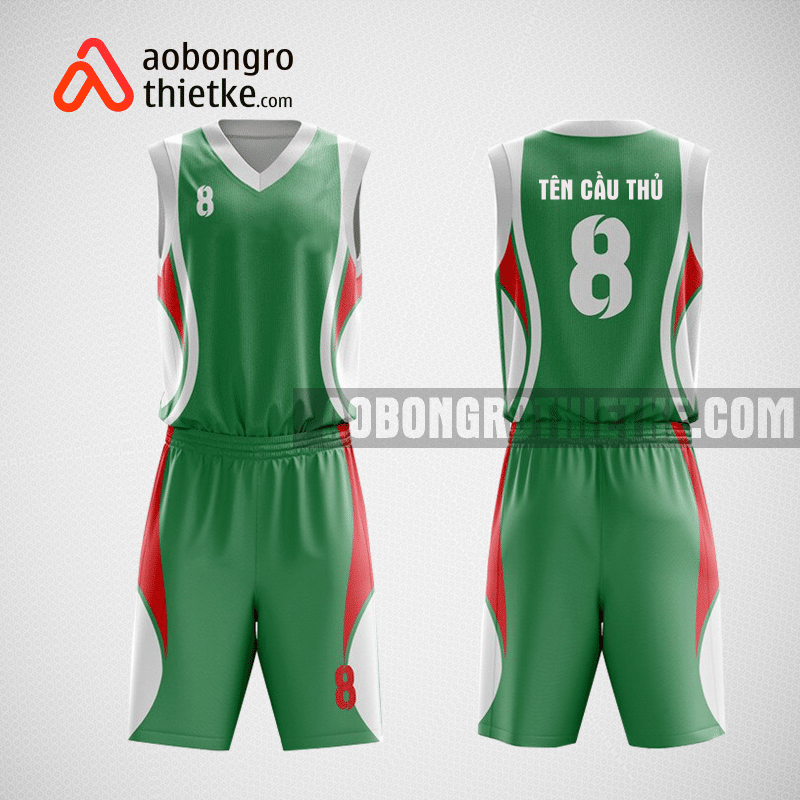 Mẫu quần áo bóng rổ thiết kế màu xanh xanh lá green ABR7