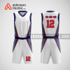Mẫu quần áo bóng rổ thiết kế trắng xanh Nghệ An ABR17