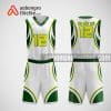 Mẫu đồng phục bóng rổ thiết kế màu xanh green ABR35