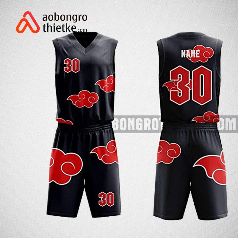 Mẫu đồng phục bóng rổ thiết kế màu đen black clouds ABR39