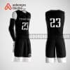 Mẫu đồng phục bóng rổ thiết kế màu đen black white ABR50