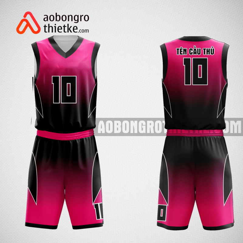 Mẫu đồng phục bóng rổ thiết kế màu đen color change ABR54
