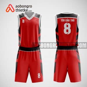 Mẫu đồng phục bóng rổ thiết kế màu đỏ red ABR57