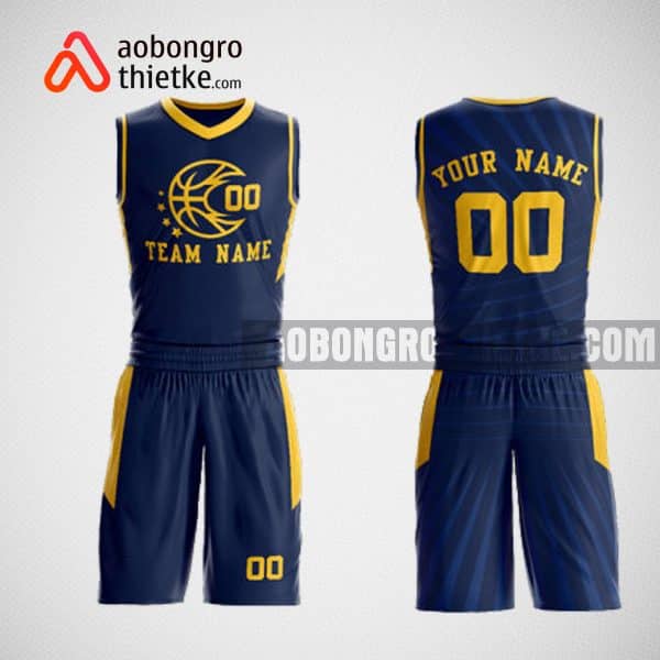 Mẫu đồng phục bóng rổ thiết kế màu tím than ABR66