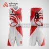 Mẫu đồng phục bóng rổ thiết kế màu trắng WHITE RED ABR30