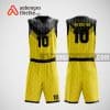 Mẫu đồng phục bóng rổ thiết kế màu vàng yellow black ABR52