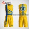 Mẫu đồng phục bóng rổ thiết kế màu vàng yellow pask ABR41