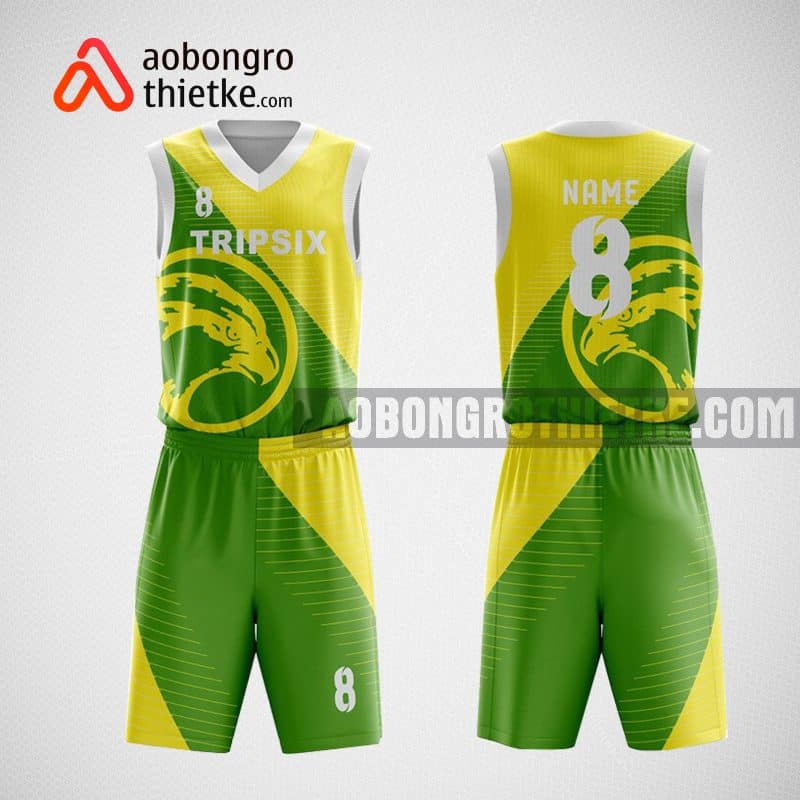 Mẫu đồng phục bóng rổ thiết kế màu xanh vàng GREEN ABR29