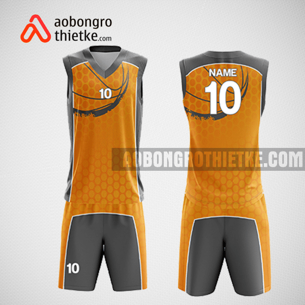 Mẫu quần áo bóng rổ thiết kế màu cam sám ABR200