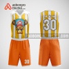 Mẫu quần áo bóng rổ thiết kế màu cam trắng ABR86