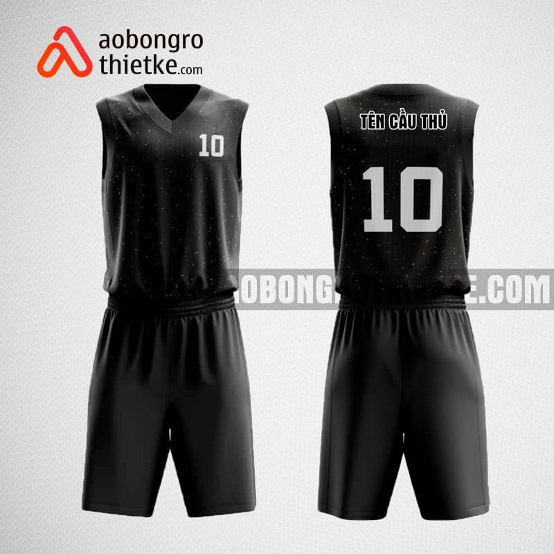 Mẫu quần áo bóng rổ thiết kế màu đen ABR476