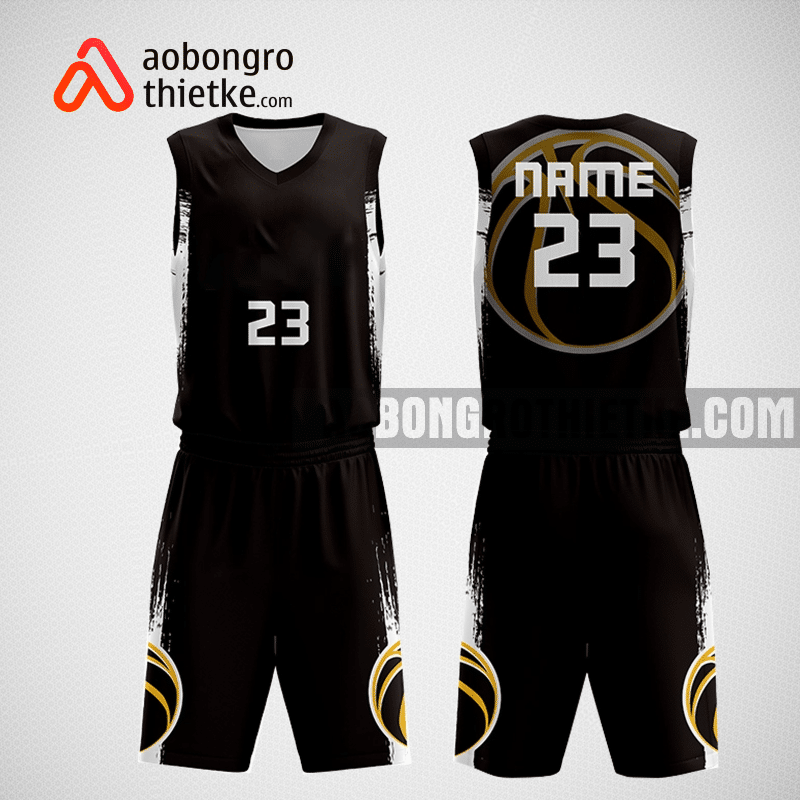 Mẫu quần áo bóng rổ thiết kế màu đen eagle ABR276