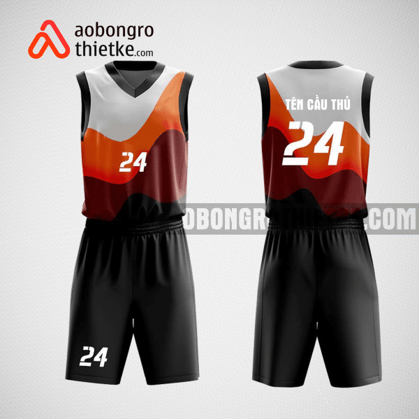 Mẫu quần áo bóng rổ thiết kế màu đen black ABR106