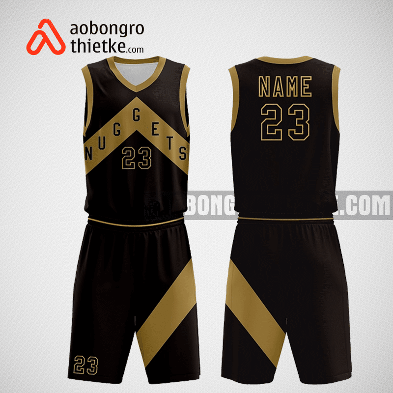 Mẫu quần áo bóng rổ thiết kế màu đen black ABR268