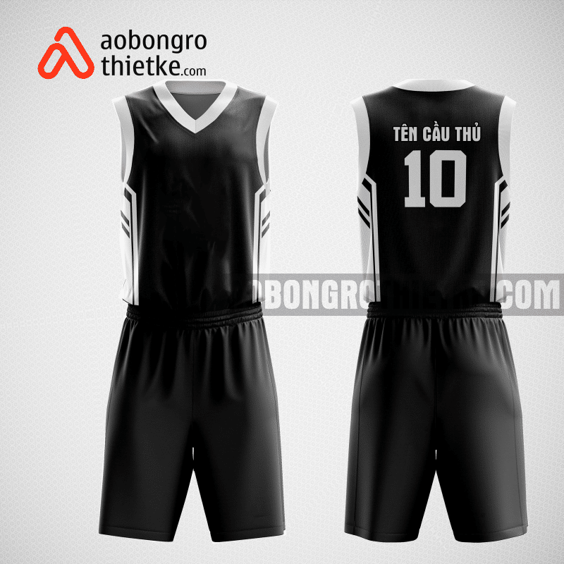Mẫu quần áo bóng rổ thiết kế màu đen black lion ABR169