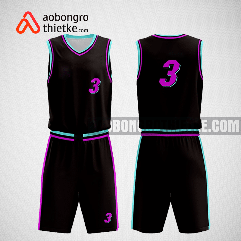 Mẫu quần áo bóng rổ thiết kế màu đen blackpink ABR283