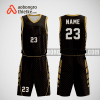 Mẫu quần áo bóng rổ thiết kế màu đen crown ABR269