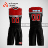 Mẫu quần áo bóng rổ thiết kế màu đen đỏ ABR174