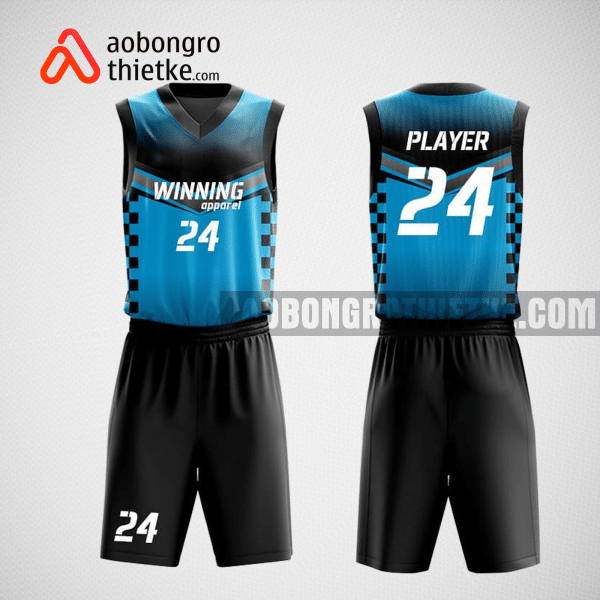 Mẫu quần áo bóng rổ thiết kế màu đen xanh BLACK ABR109