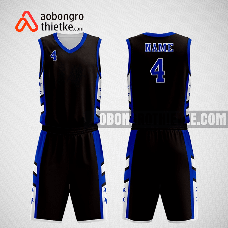 Mẫu quần áo bóng rổ thiết kế màu đen xanh black ABR292