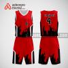 Mẫu quần áo bóng rổ thiết kế màu đỏ đen will ABR240