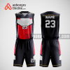 Mẫu quần áo bóng rổ thiết kế màu đỏ đen xám ABR207