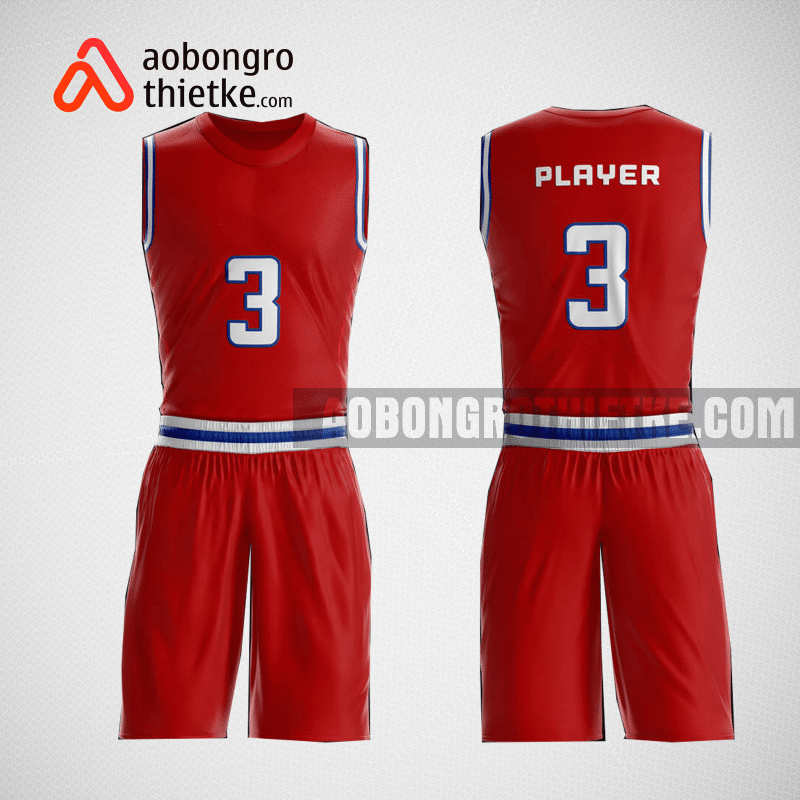 Mẫu quần áo bóng rổ thiết kế màu đỏ red ABR145