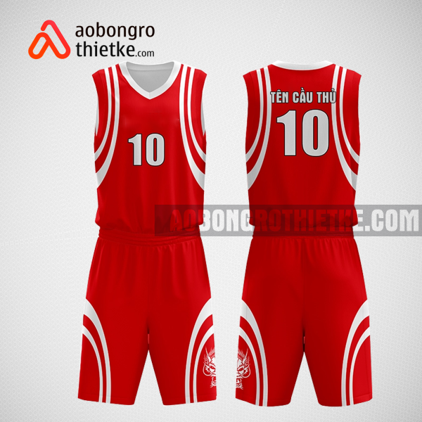 Mẫu quần áo bóng rổ thiết kế màu đỏ trắng lead ABR247