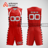 Mẫu quần áo bóng rổ thiết kế màu đỏ trắng red ABR228