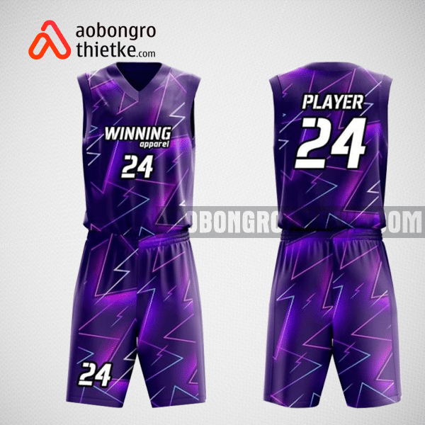 Mẫu quần áo bóng rổ thiết kế màu tím ABR108