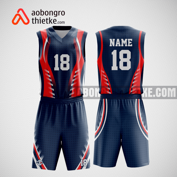 Mẫu quần áo bóng rổ thiết kế màu tím than đỏ ABR91