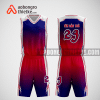 Mẫu quần áo bóng rổ thiết kế màu tím than đỏ heat ABR246