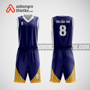 Mẫu quần áo bóng rổ thiết kế màu tím than vàng ABR101
