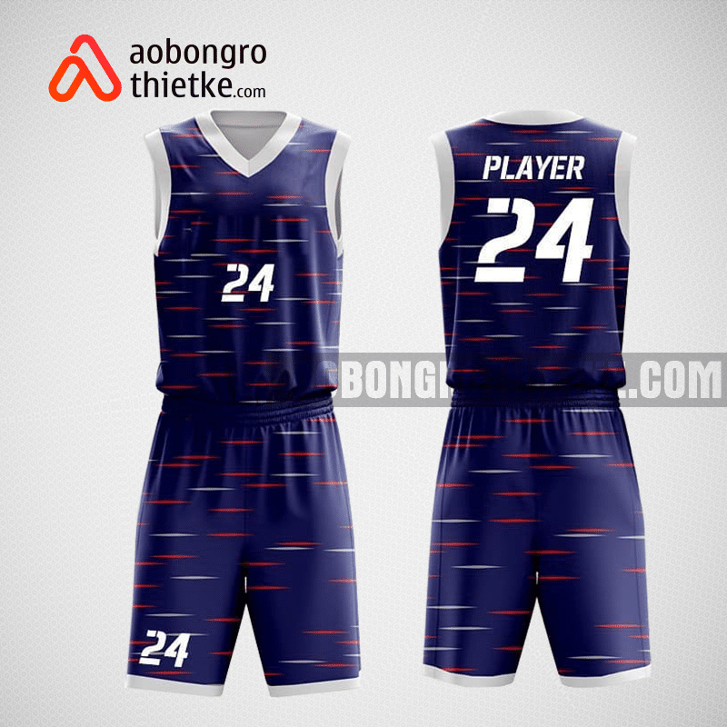 Mẫu quần áo bóng rổ thiết kế màu tím trắng Violet ABR115