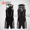 Mẫu quần áo bóng rổ thiết kế màu trắng đen black ABR242