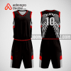 Mẫu quần áo bóng rổ thiết kế màu trắng đen iright ABR279