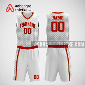 Mẫu quần áo bóng rổ thiết kế màu trắng đỏ ABR284