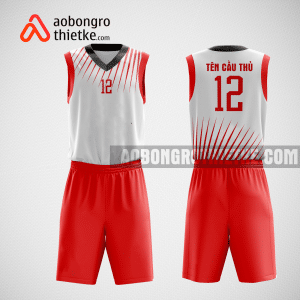 Mẫu quần áo bóng rổ thiết kế màu trắng đỏ new ABR172