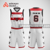 Mẫu quần áo bóng rổ thiết kế màu trắng đỏ star ABR275