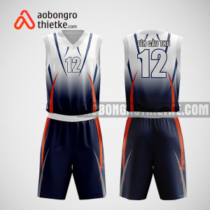 Mẫu quần áo bóng rổ thiết kế màu trắng tím than ABR183