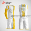 Mẫu quần áo bóng rổ thiết kế màu trắng vàng white yellow ABR173