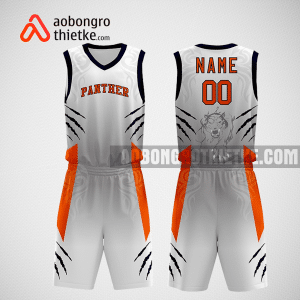 Mẫu quần áo bóng rổ thiết kế màu trắng xám tiger ABR271