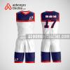 Mẫu quần áo bóng rổ thiết kế màu trắng xanh ABR147