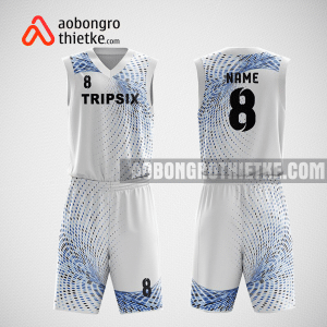 Mẫu quần áo bóng rổ thiết kế màu trắng xanh blue ABR229