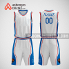 Mẫu quần áo bóng rổ thiết kế màu trắng xanh buck ABR239