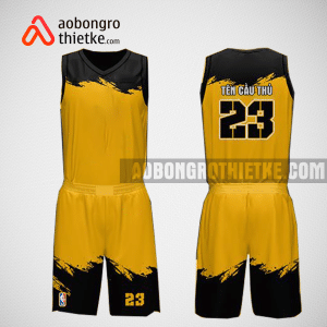 Mẫu quần áo bóng rổ thiết kế màu vàng đen ABR123